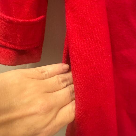 Nataly Girls Red Lana Wool Peacoat. Size 4. Double Breasted Pockets Lined *Read - Picture 4 of 13